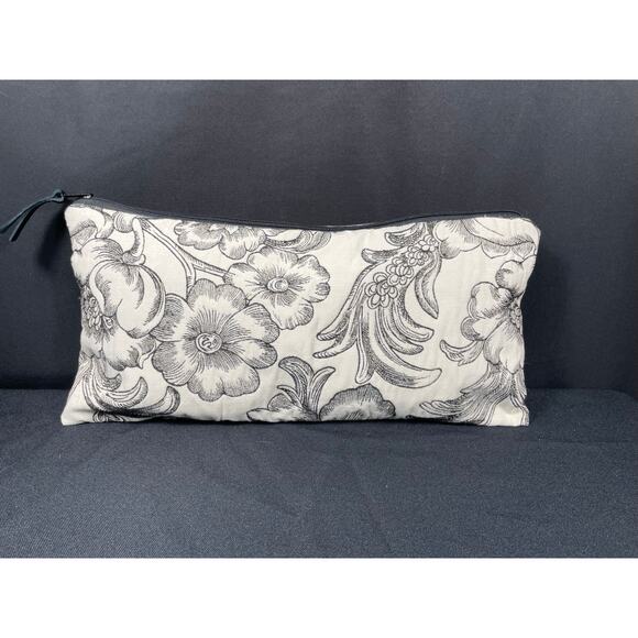 Black & White Floral Bag Handmade, Unique Clutch Made with Designer Fabric - Picture 1 of 6